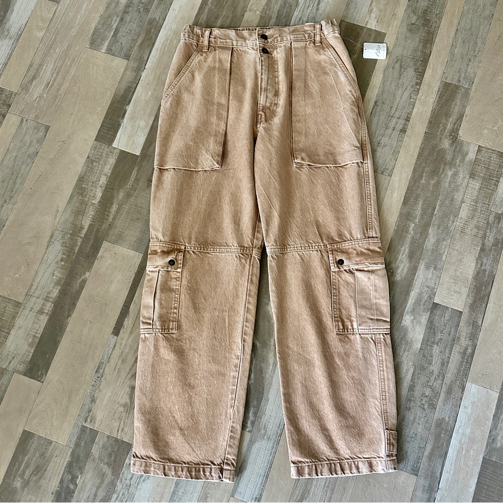 Free People We The Free Marx Slouchy Cargo Pants NWT 27 - Picture 5 of 16